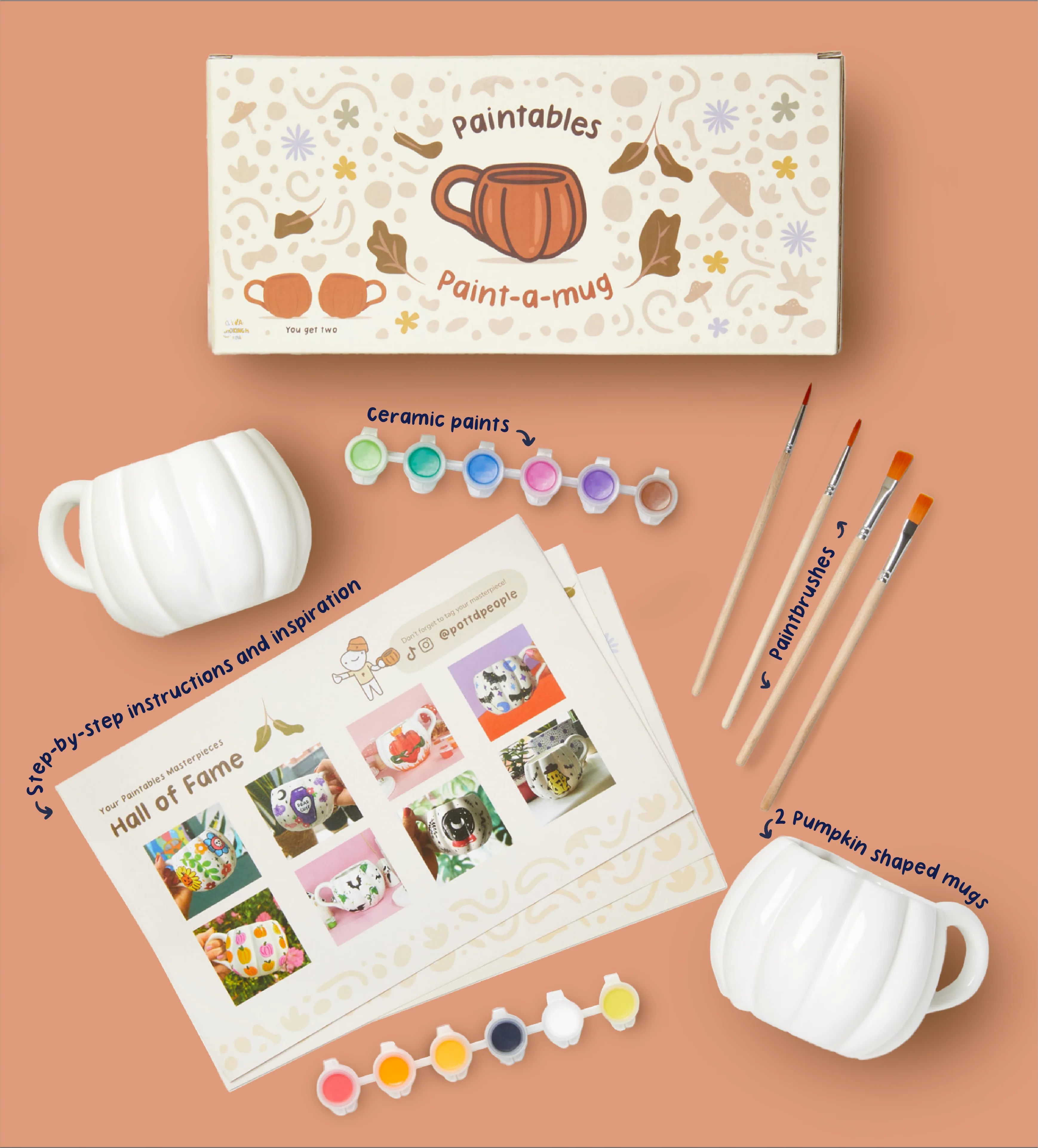 Halloween Pumpkin Paint-a-Mug x2 - Image 4
